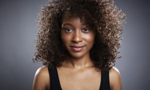 Studio portrait of beautiful young woman