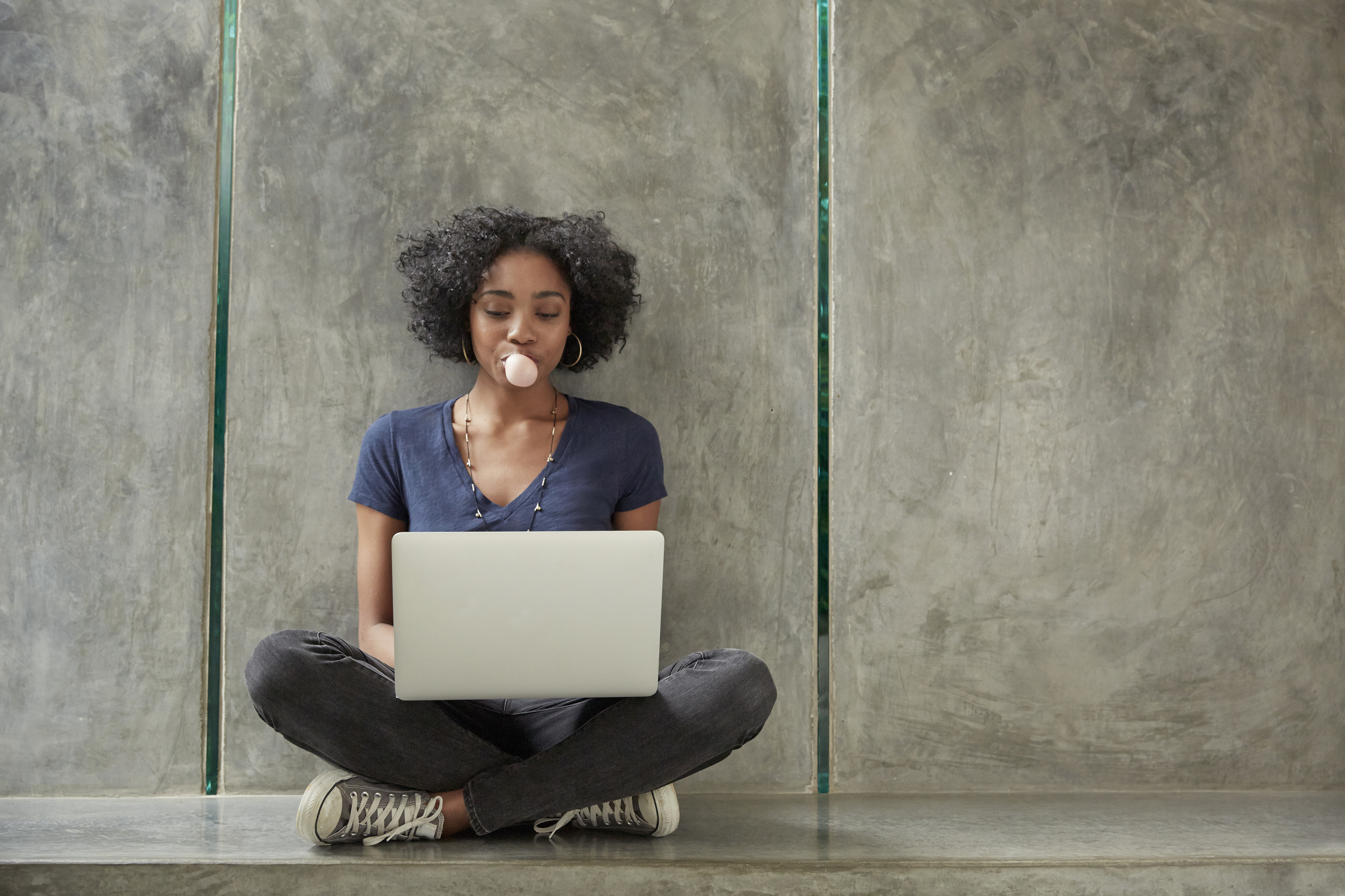 Woman on computer