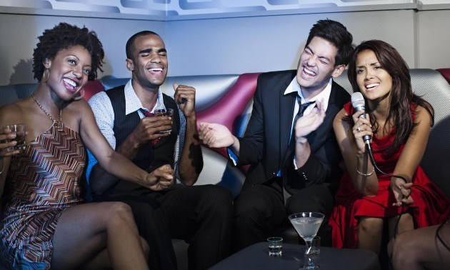 Friends drinking in nightclub