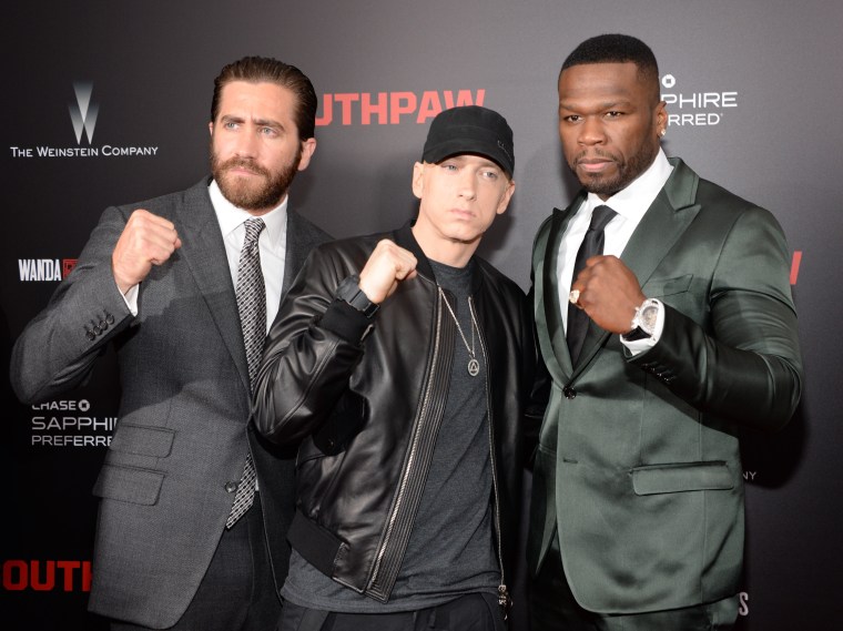 Jake Gyllenhaal, Eminem and Curtis '50 Cent' Jackson