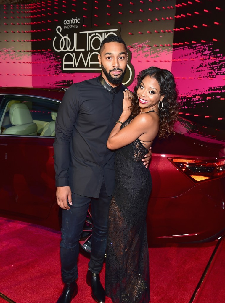 Actor/comedian Tone Bell (L) and actress Bresha Webb