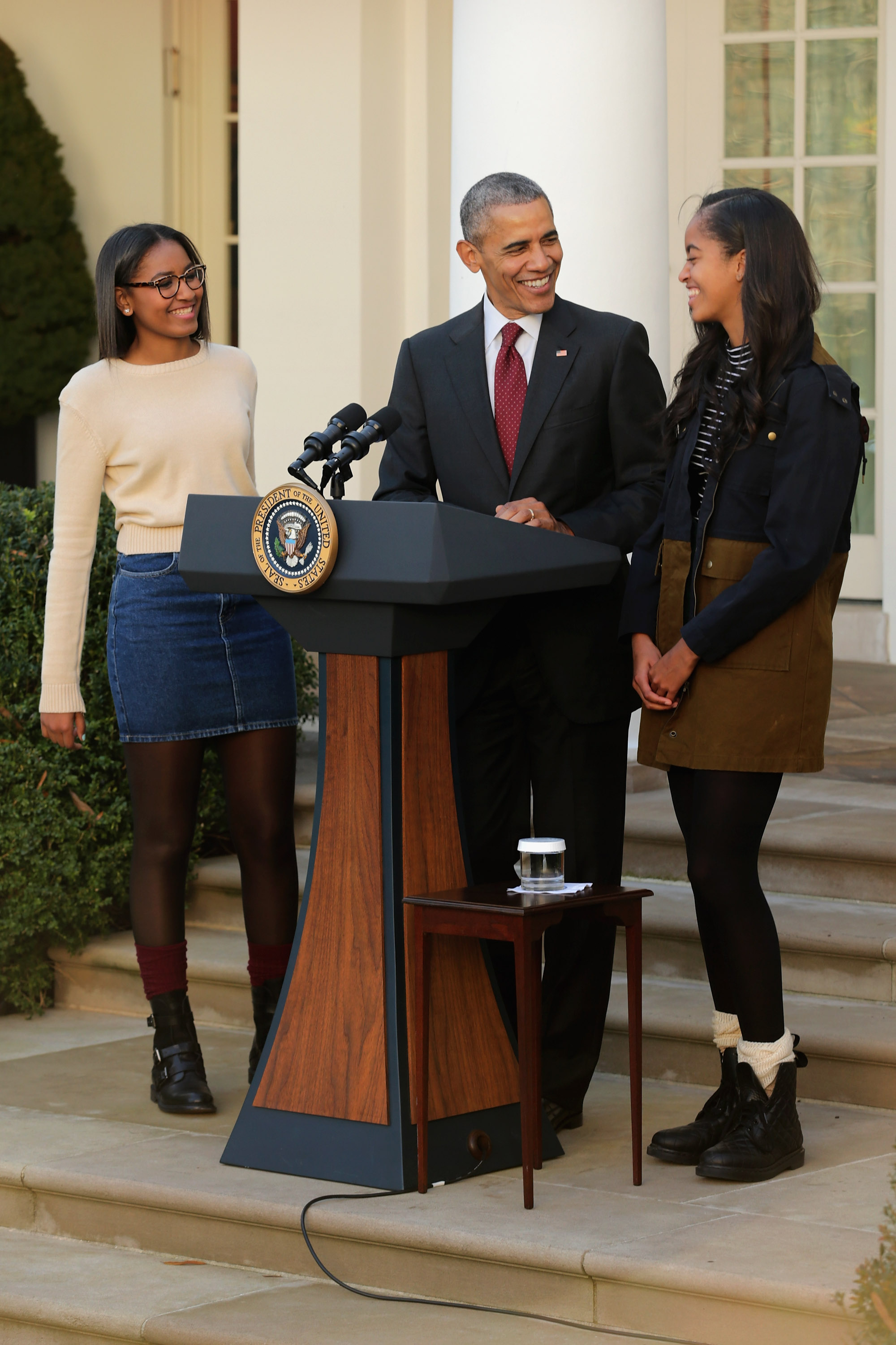 Sasha, Obama & Malia