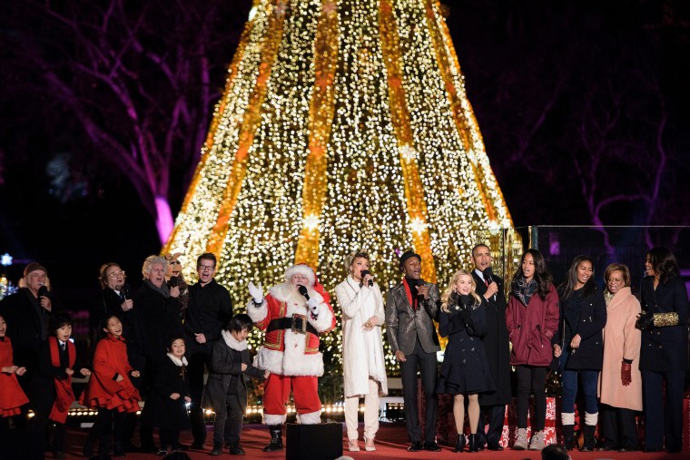 The First Family celebrates the annual Christmas tree lighting
