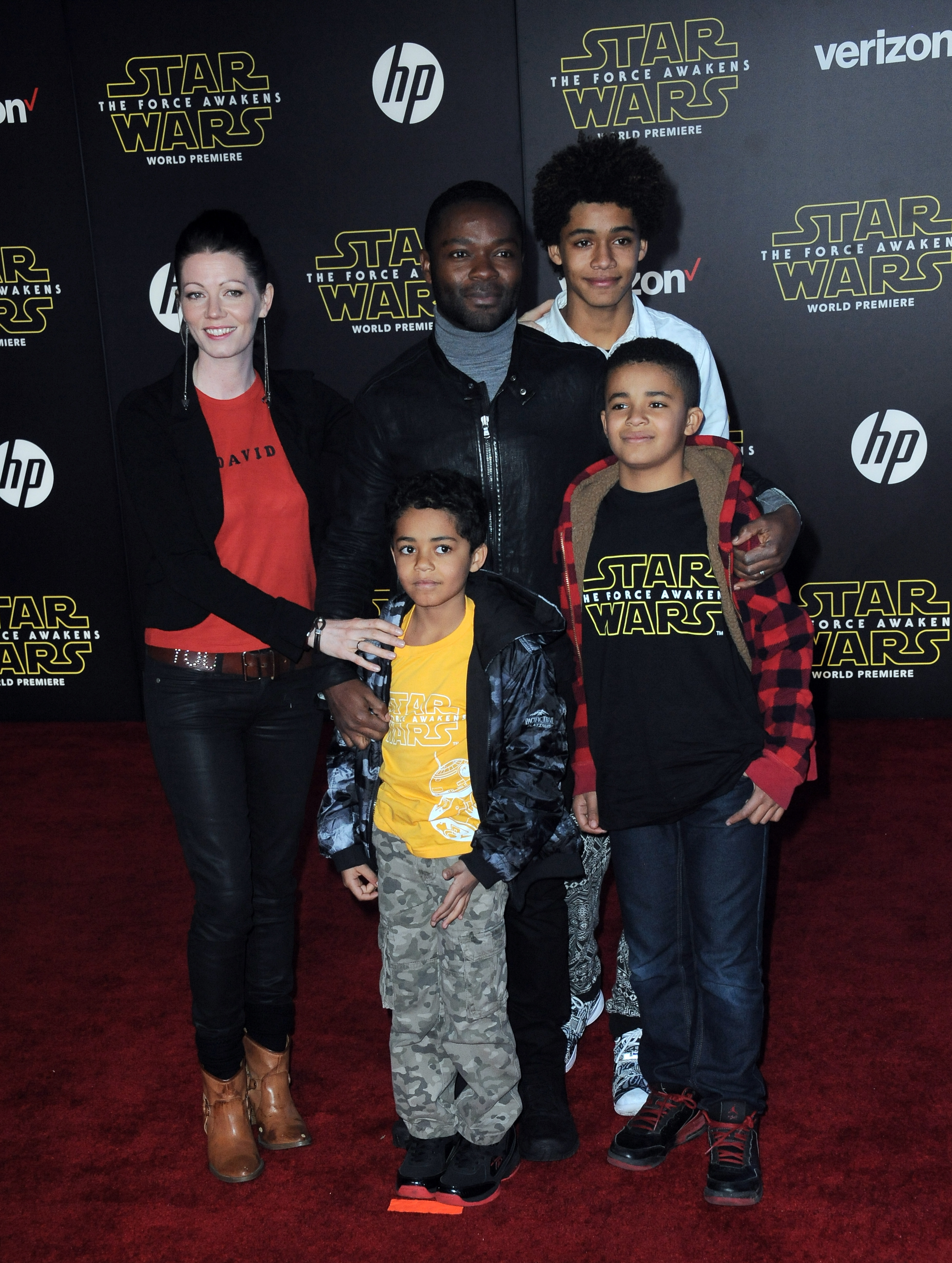 Actor David Oyelowo with family