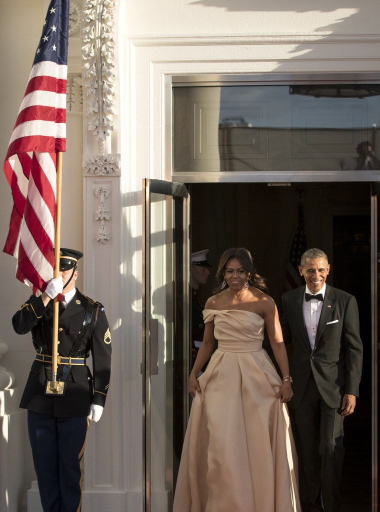 Barack & Michelle Arrive To The Nordic State Dinner