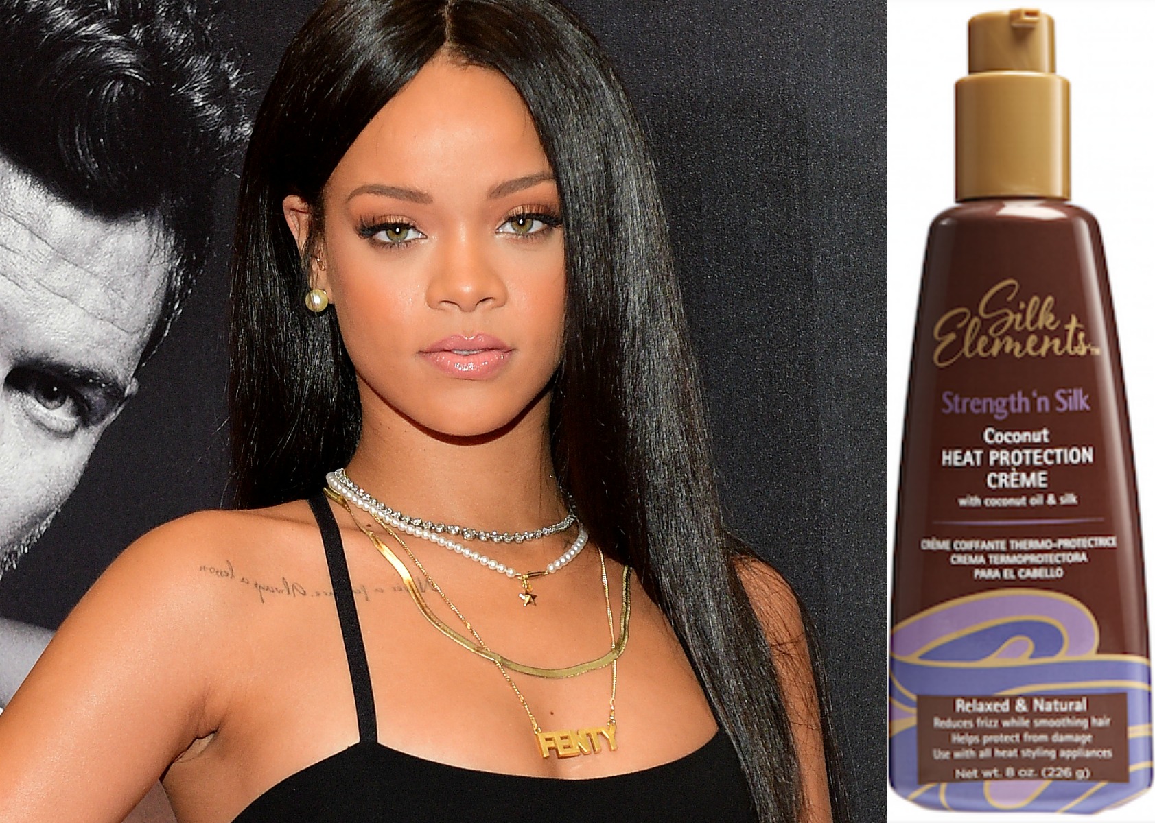 Achieve Rihanna's Sleek 'Do With Silk Elements™ Strength 'n Silk Coconut Heat Protection Cream