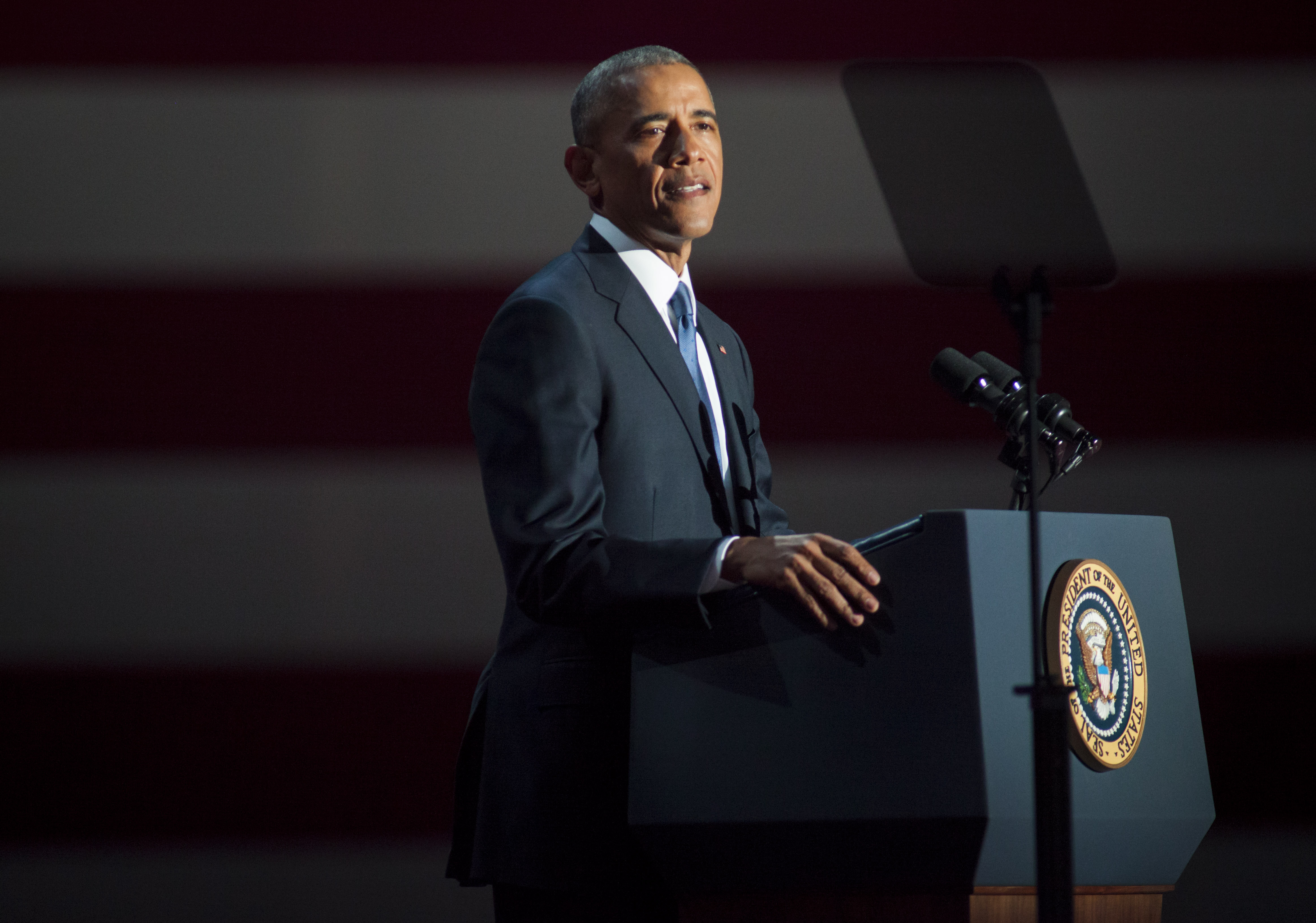 President Obama Delivers Farewell Address In Chicago