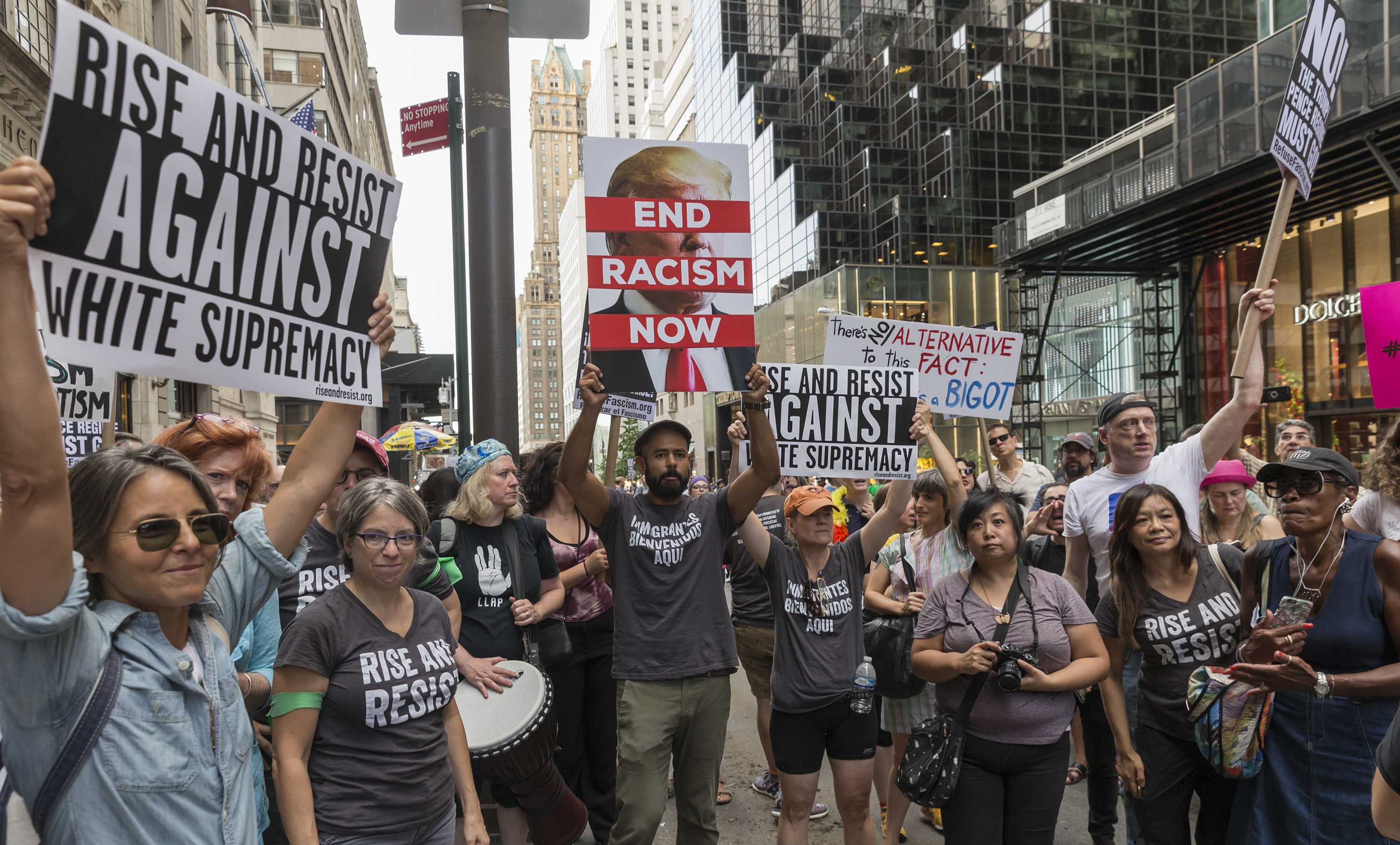 About 400 demonstrators attend rally against nationalist...