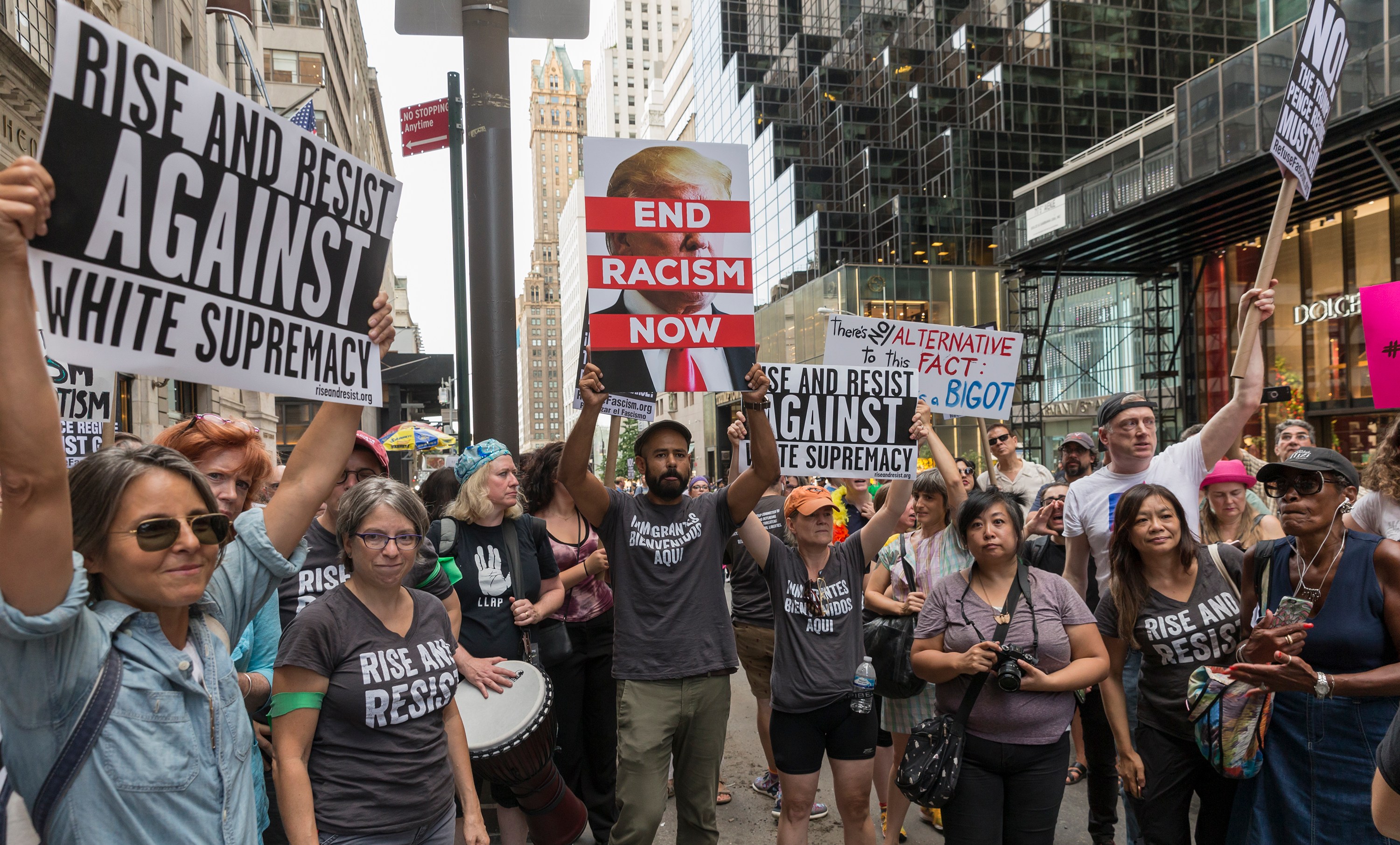 About 400 demonstrators attend rally against nationalist...