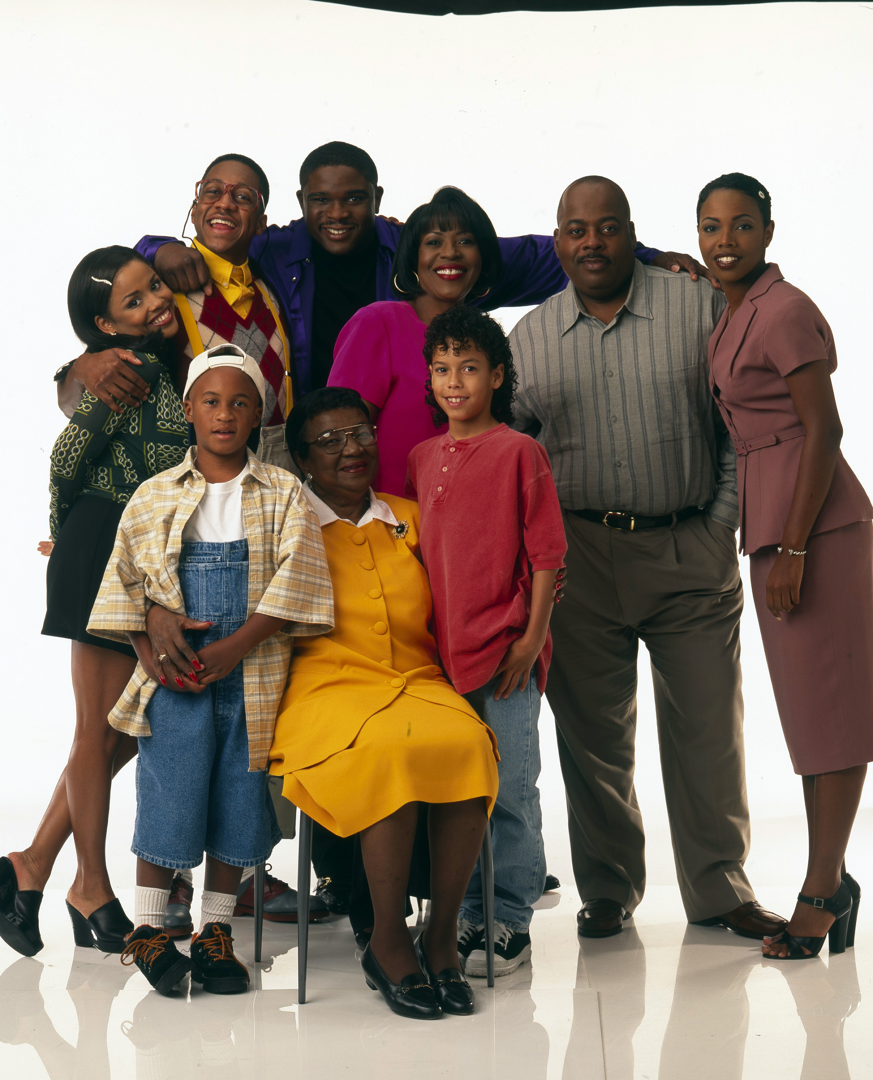 BACK ROW:MICHELLE THOMAS;JALEEL WHITE;DARIUS MCCRARY;JOMARIE PAYTON;REGINALD VELJOHNSON;KELLIE SHANYGNE WILLIAMS FRONT ROW: ORLANDO BROWN;ROSETTA LENOIRE;BRYTON JAMES