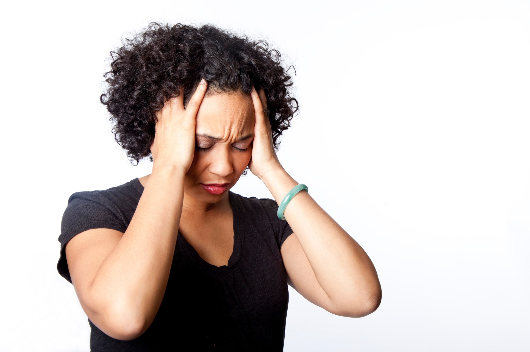 stressed-out woman