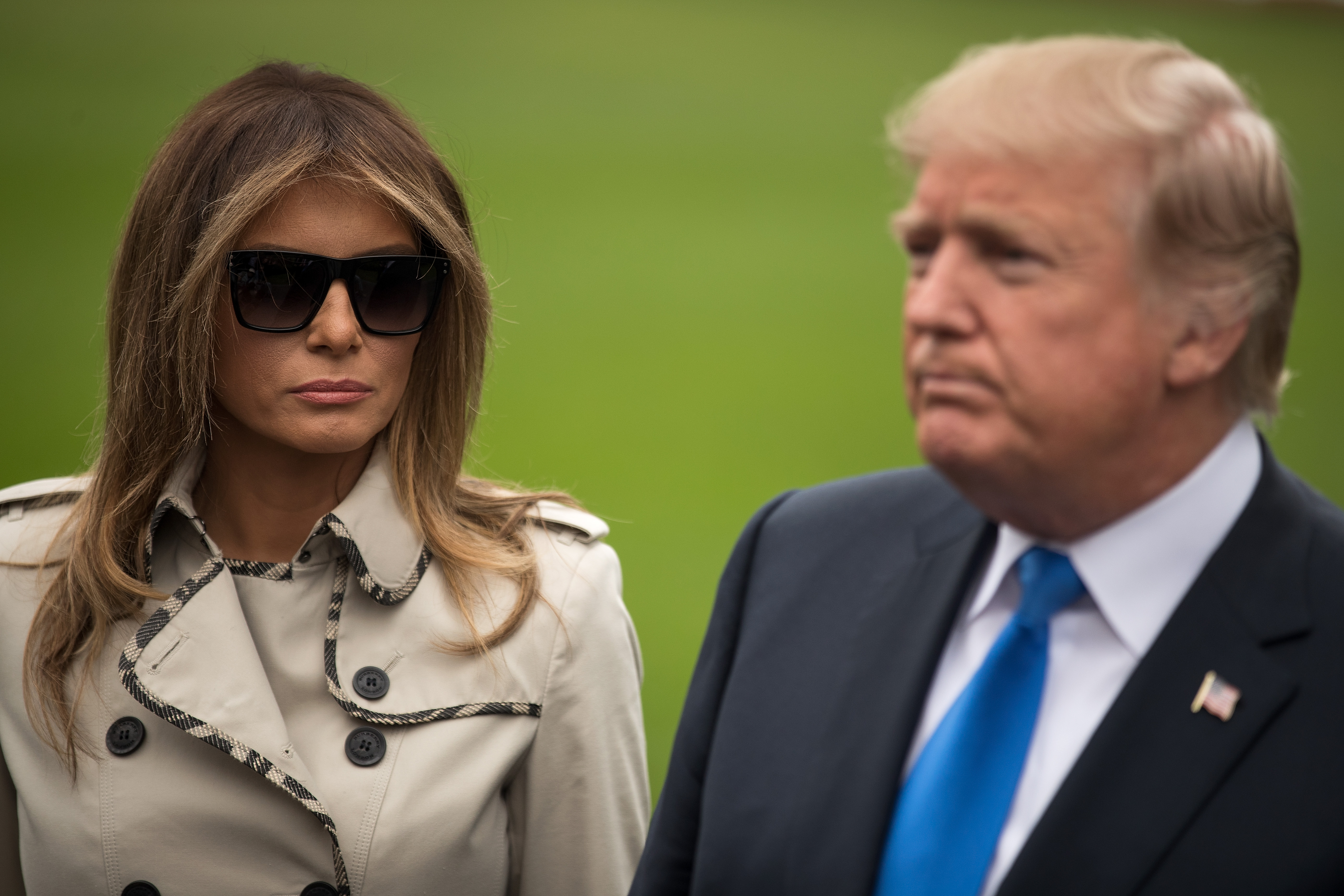 President Trump And First Lady Melania Depart The White House