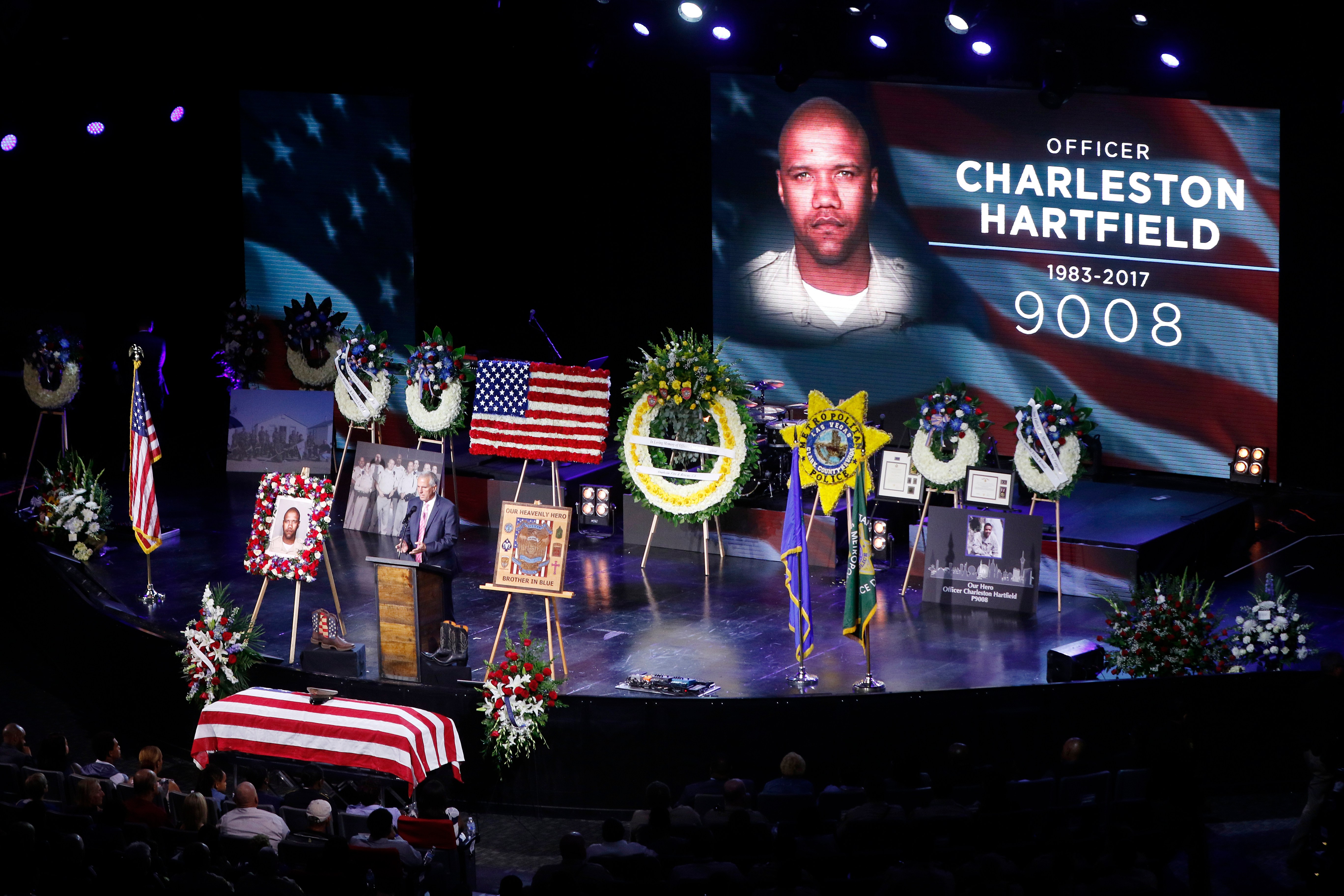 Funeral Held For Las Vegas Police Officer Killed In Shooting Massacre
