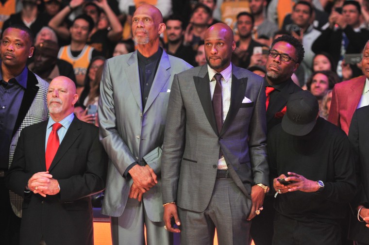 Celebrities At The Los Angeles Lakers Game