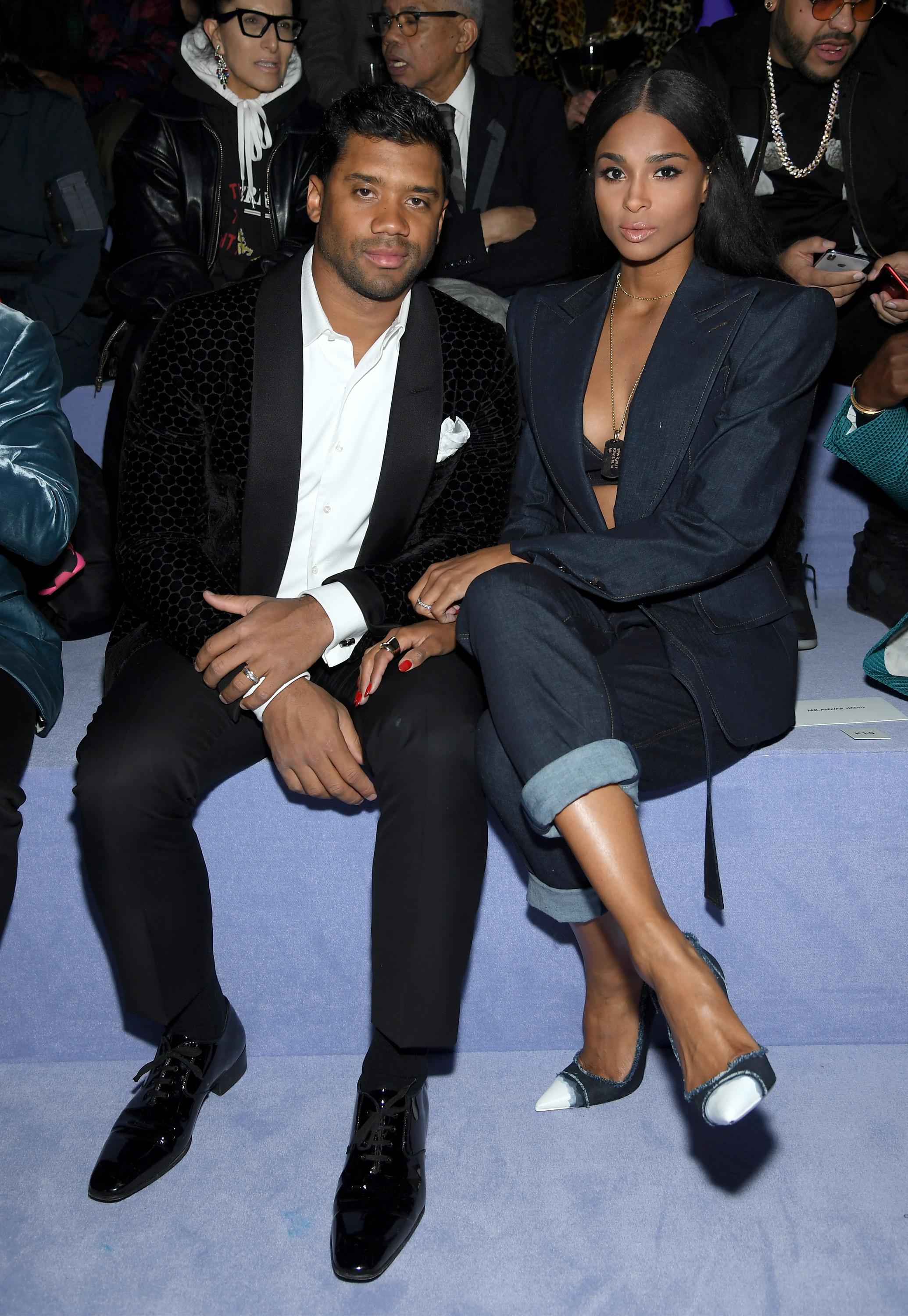 Russell Wilson and Ciara attend the Tom Ford Fall/Winter 2018 Men's Runway Show