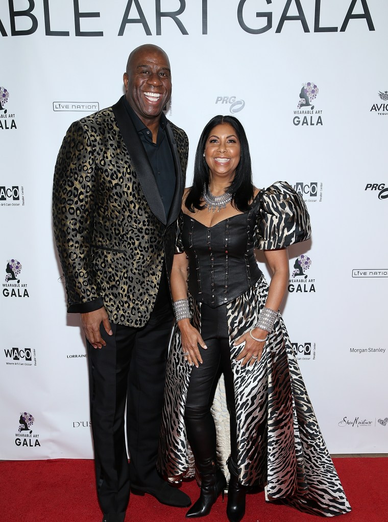 MAGIC JOHNSON (L) AND EARLITHA KELLY