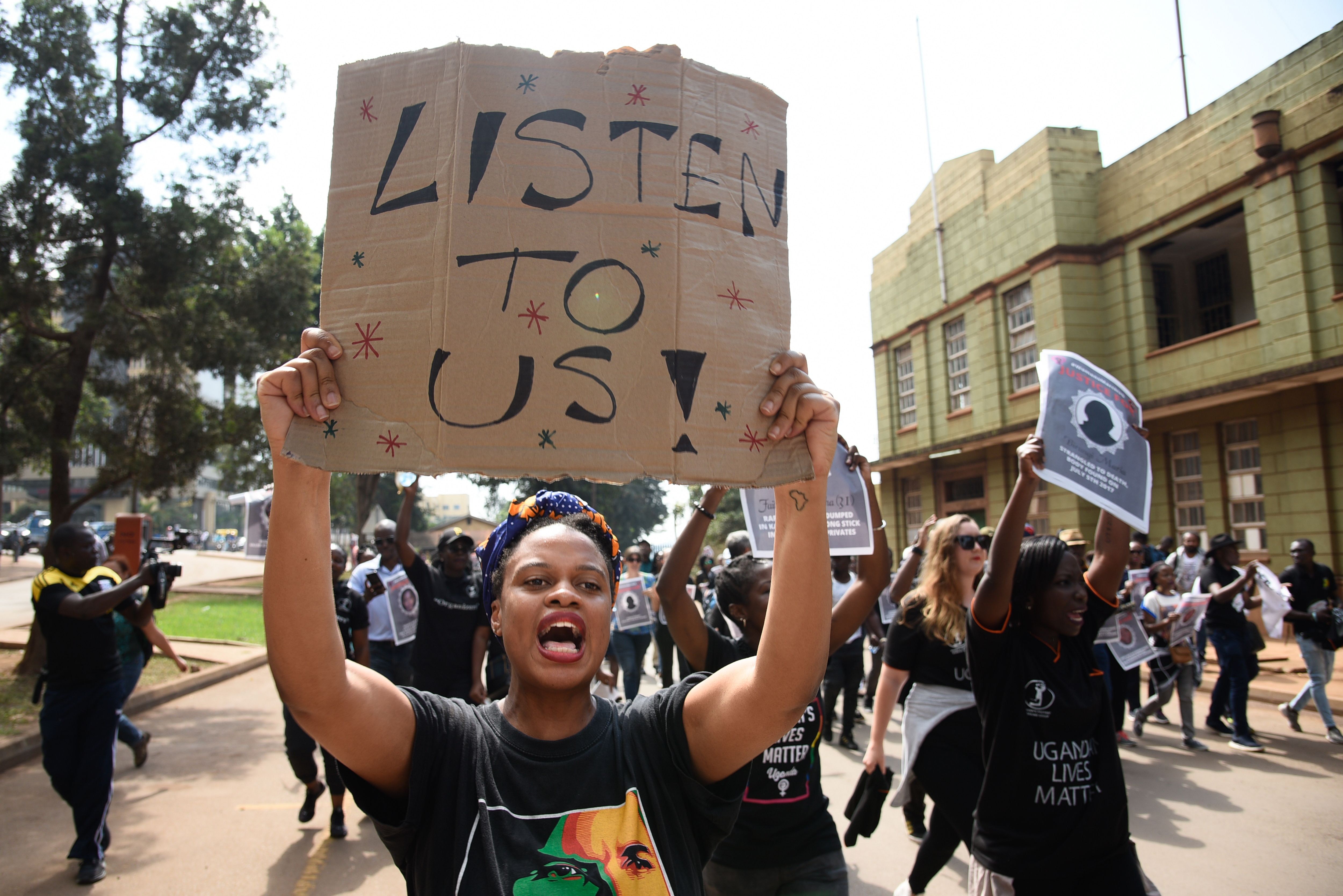UGANDA-PROTEST-WOMEN