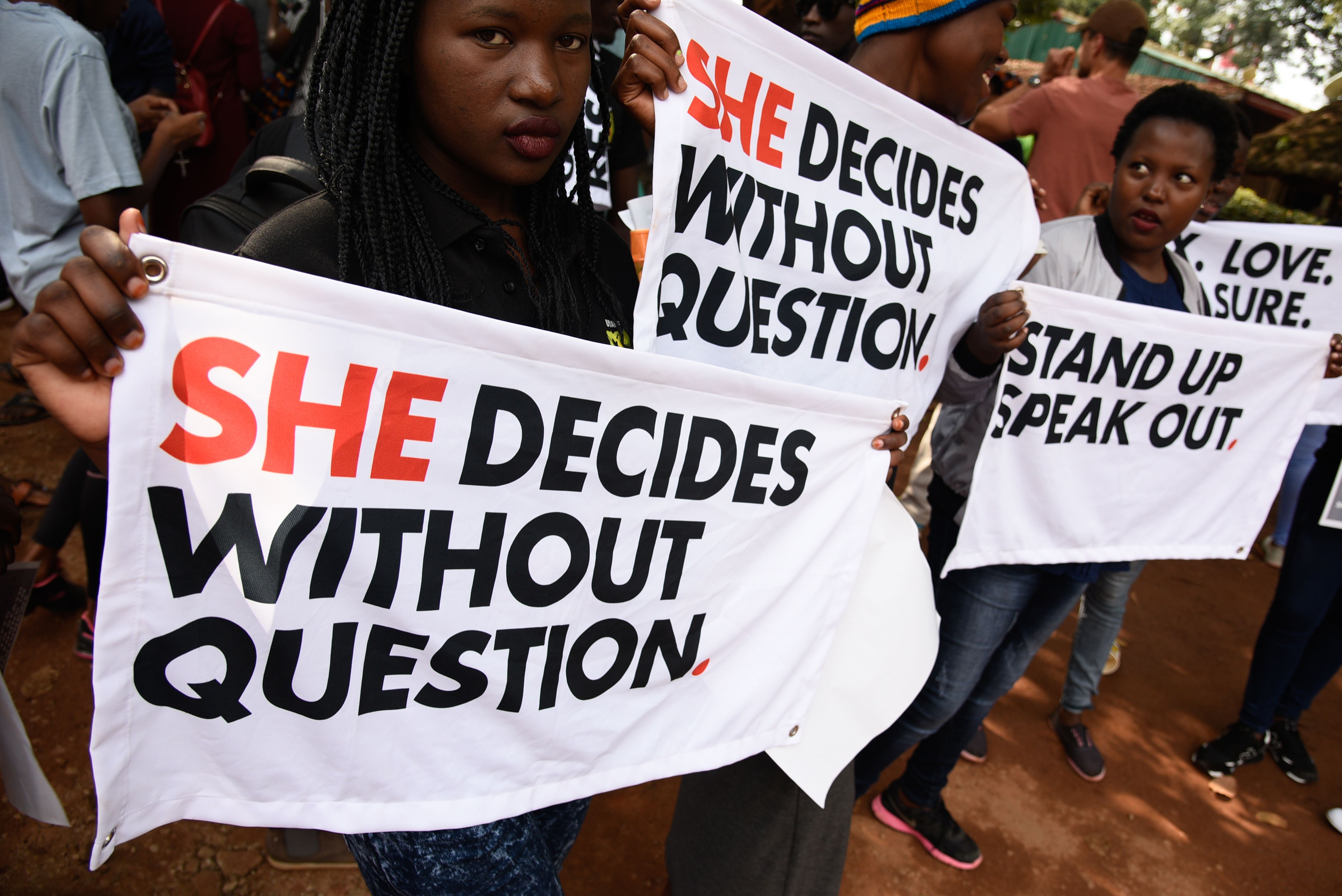 UGANDA-PROTEST-WOMEN