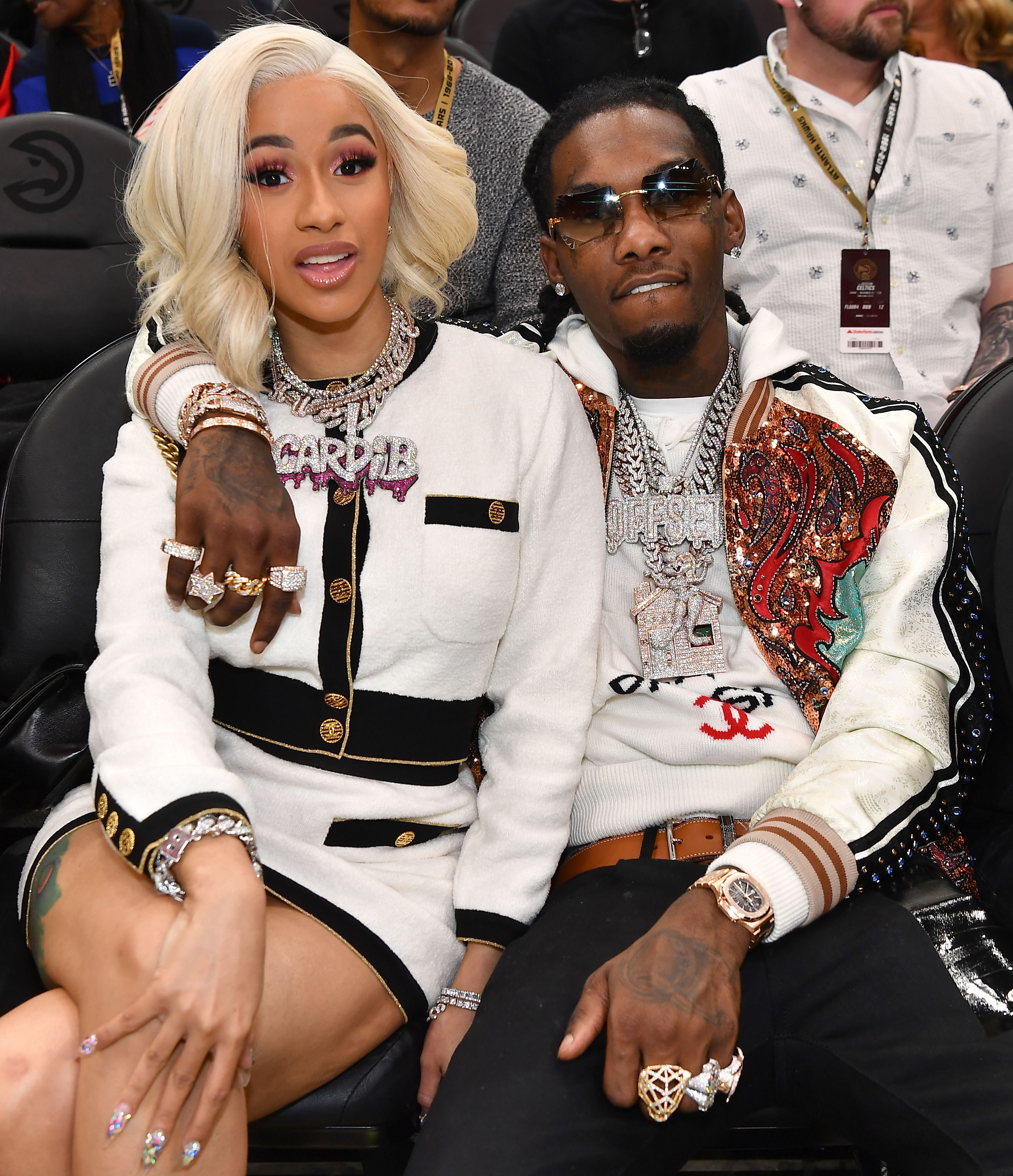 Celebrities Attend Atlanta Hawks v Boston Celtics
