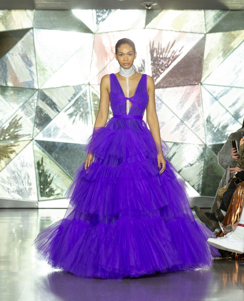 Model Chanel Iman walks runway for Christian Siriano New...
