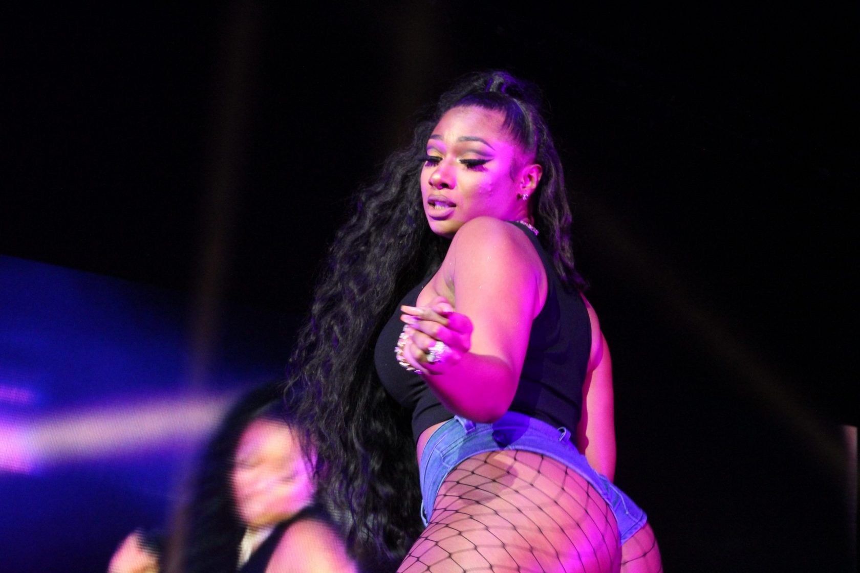Megan Thee Stallion performs at theLegendary Nights ,Meek Mill, Future, YG, Megan Thee Stallion, DJ MUSTARD