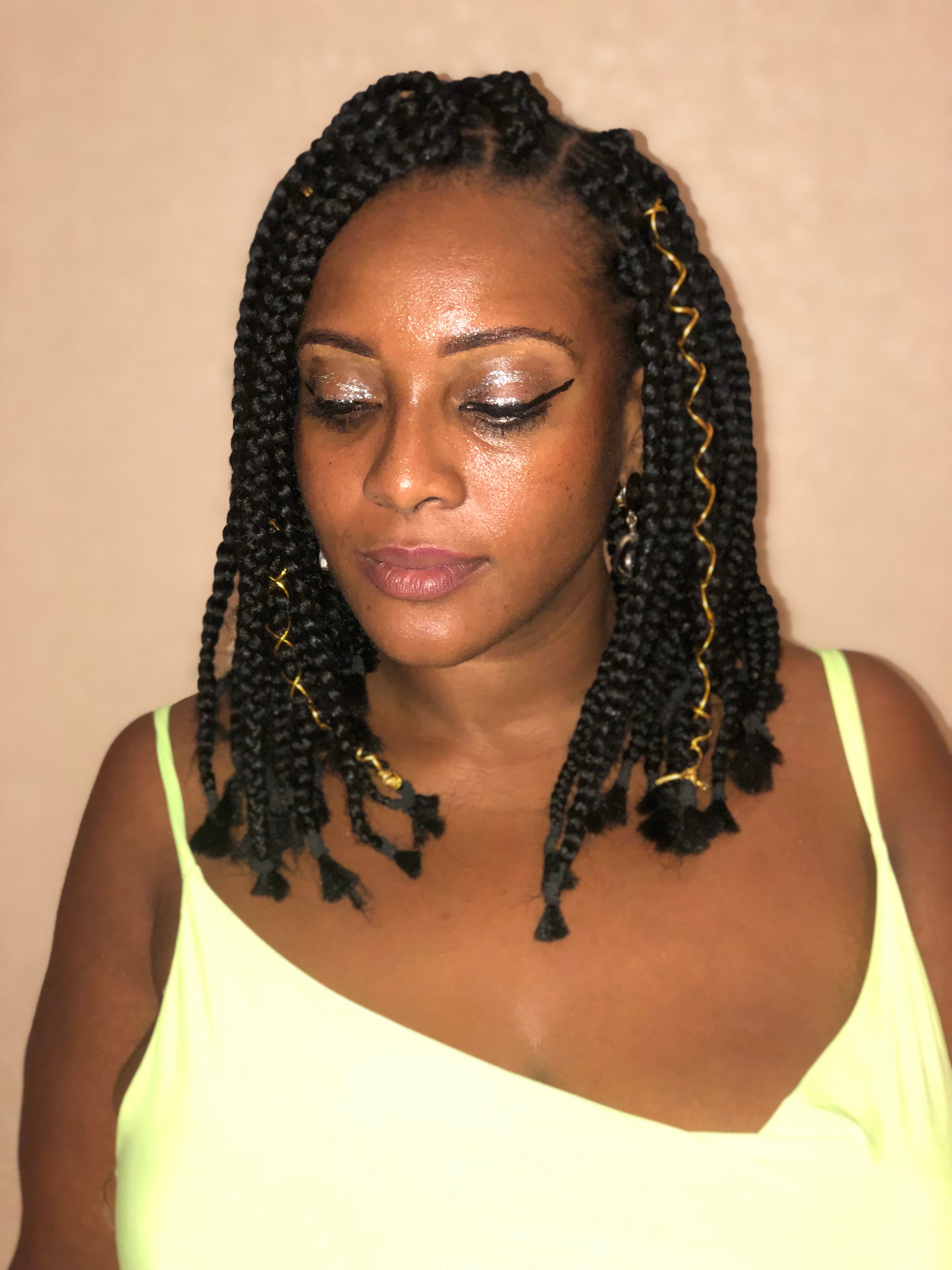 Danielle James Wearing Glitter Eyeliner