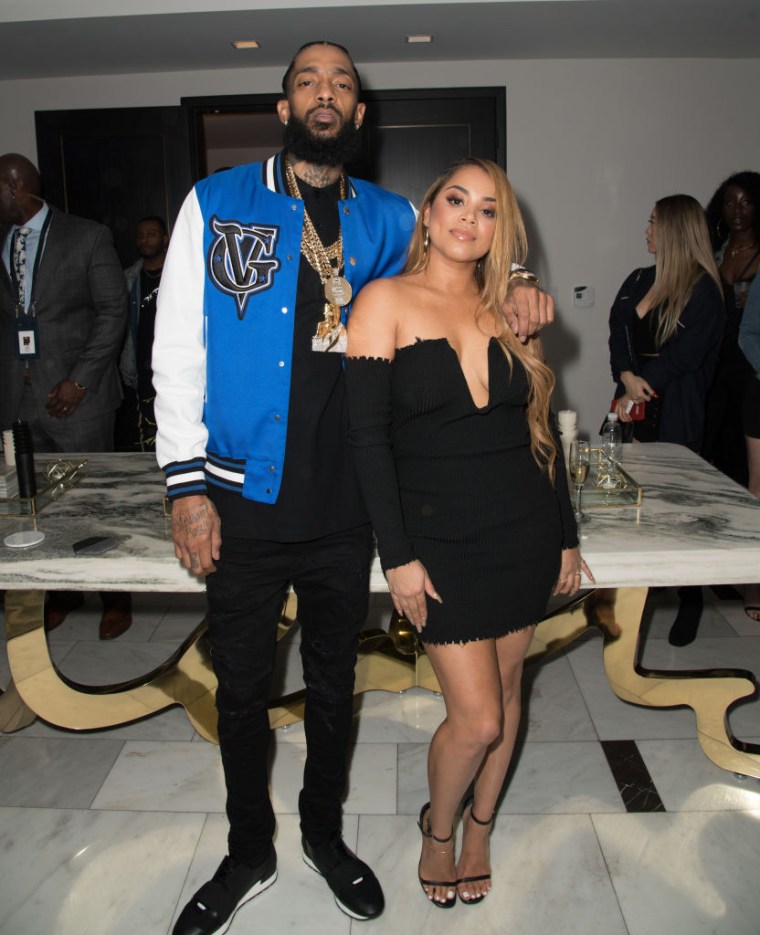LAUREN LONDON AT NIPSEY HUSTLE'S DEBUT ALBUM RELEASE PARTY, 2018