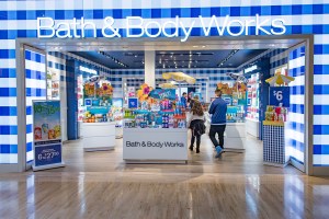 Bath & Body Works store entrance in mall: Store known for...