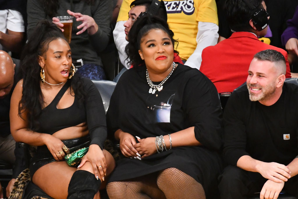 Celebrities At The Los Angeles Lakers Game