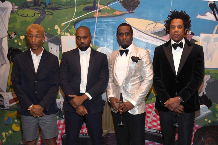 Pharrell Williams, Kanye West, Sean Combs, and Jay-Z