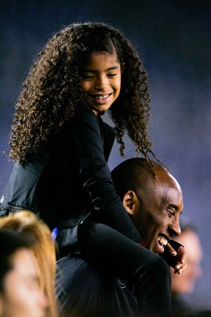 GIANNA AND KOBE BRYANT AT THE CHINA VS UNITED STATES GAME, 2014