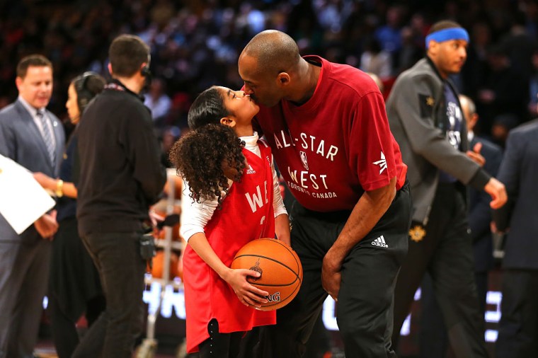 GIANNA AND KOBE BRYANT AT THE NBA ALL-STAR GAME, 2016