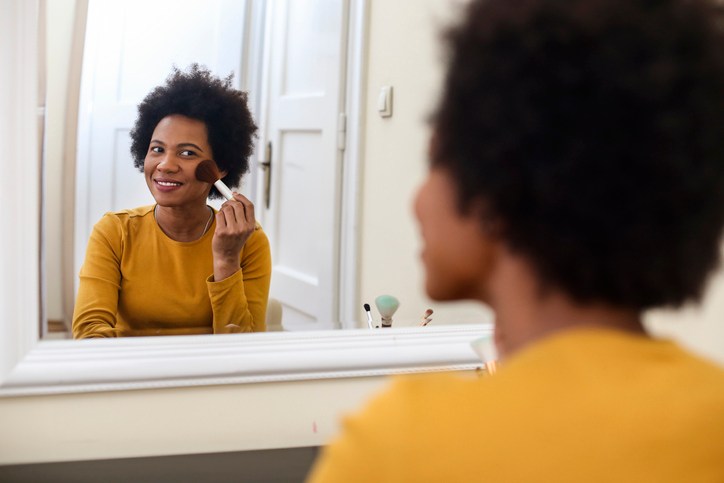 Woman doing make-up