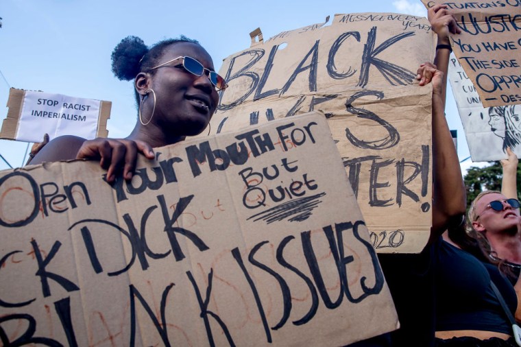 George Floyd Protest In Barcelona
