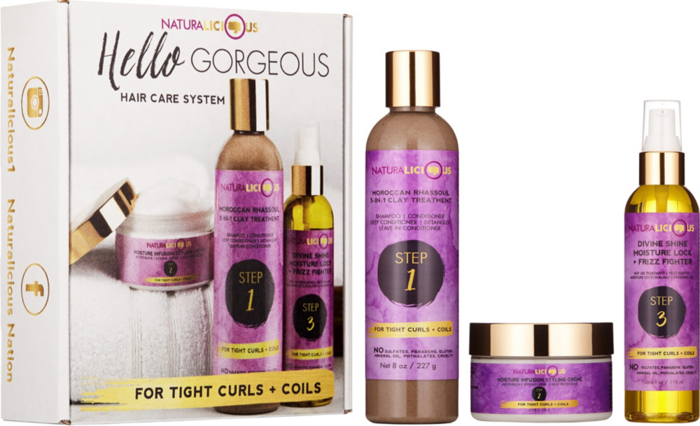 Naturalicious Hello Gorgeous Hair Care System (For Tight Curls & Coils)