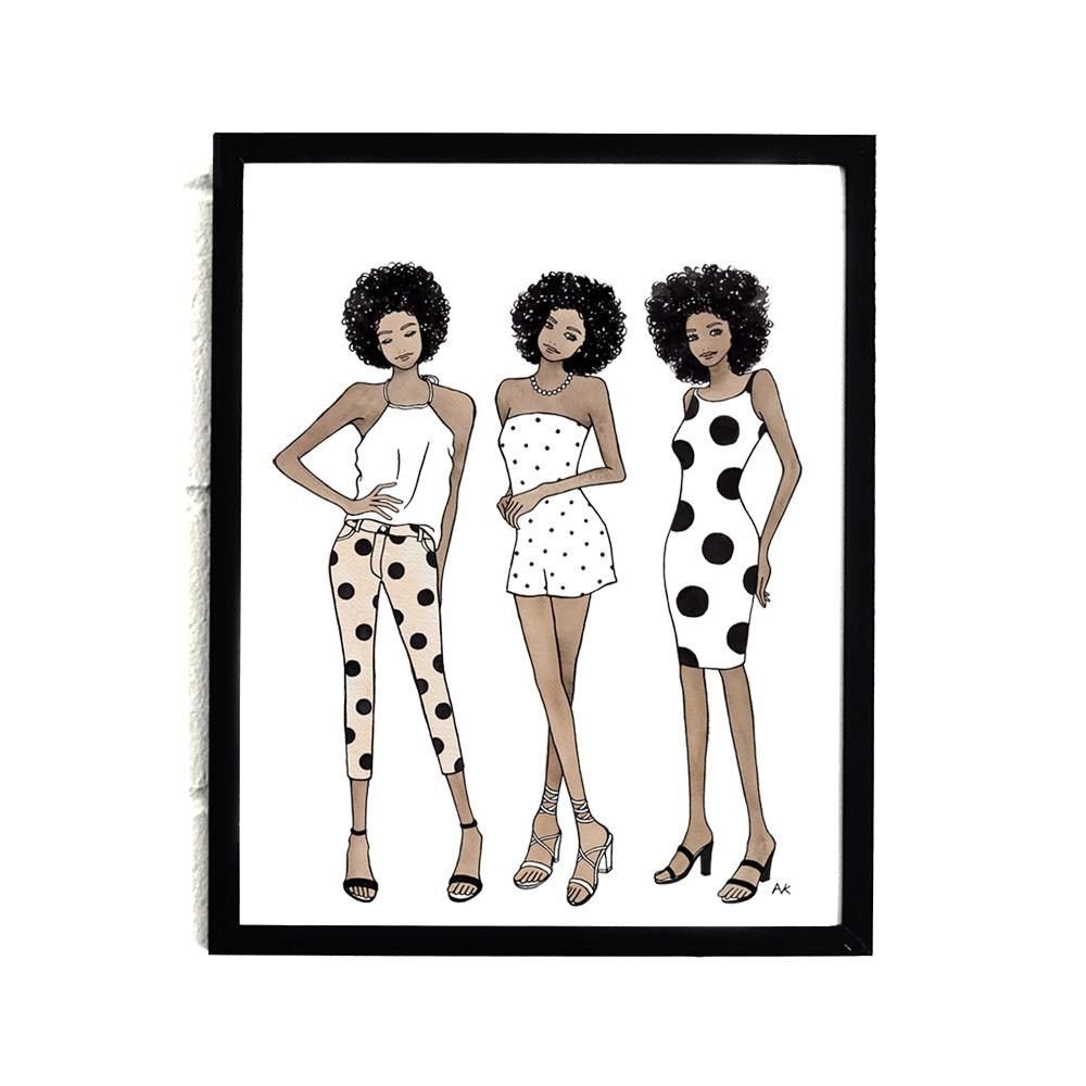 akr Design Studio - Black Women Wall Art