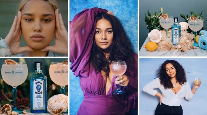 Bombay Sapphire x Ravie B Holiday ‘Sip & Snap’ Holiday Collins Kit