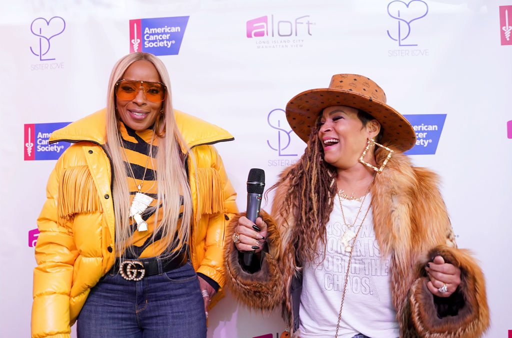 Mary J Blige And Simone I Smith Launch Their Sister Love Jewelry Holiday Pop Up Shop At Aloft Hotel In Long Island City, NY