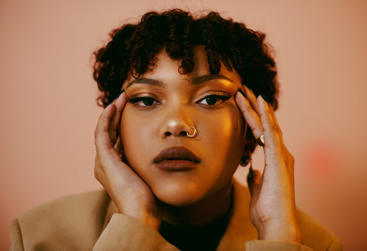 black woman wearing lipstick