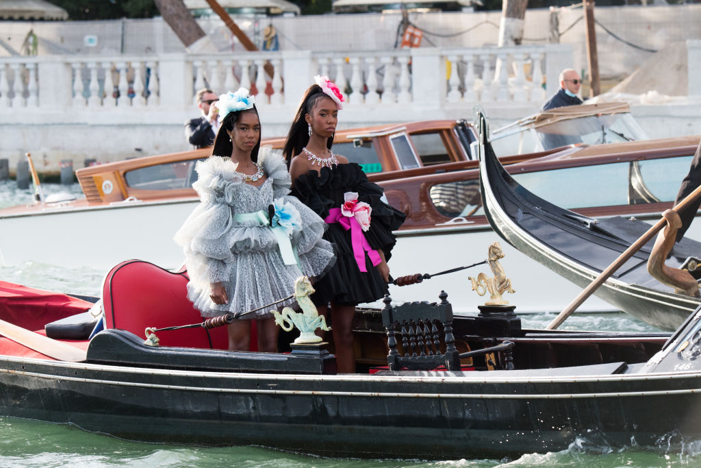 D'Lila Star Combs and Jessie James arrived at the Dolce&Gabbana Alta Moda show In Venice