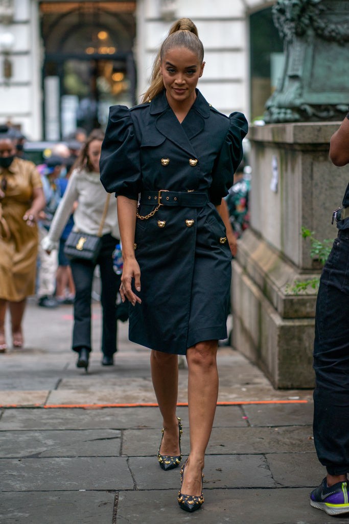Jasmine Sanders At Moschino's S/S 22 Show for New York Fashion Week