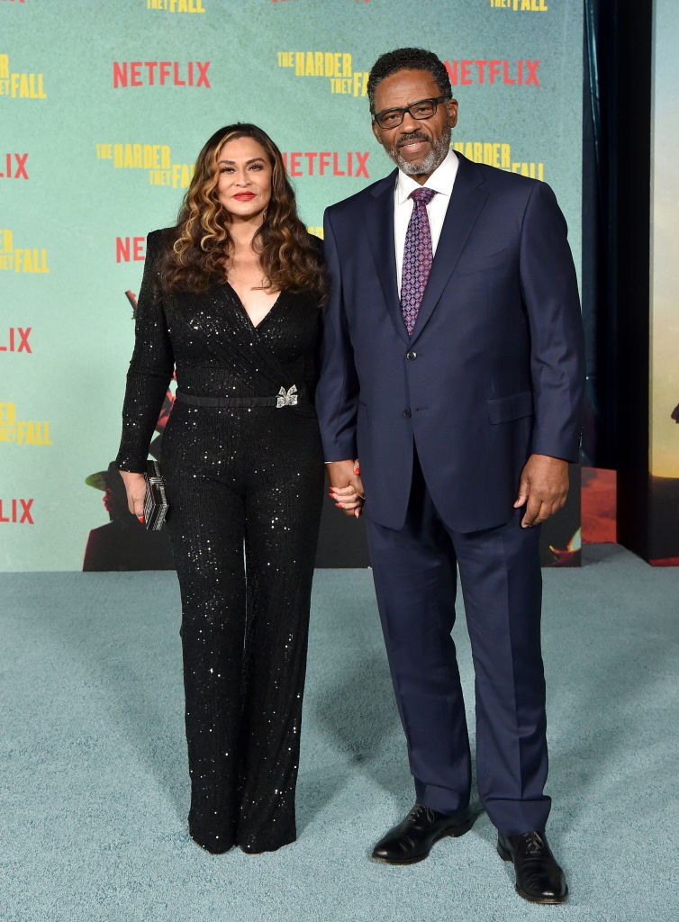 Tina and Richard Lawson at the Los Angeles Premiere Of "The Harder They Fall"