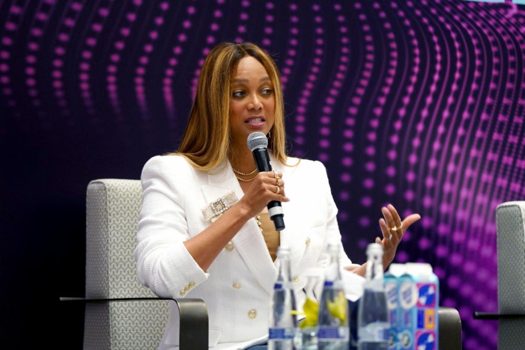 Tyra Banks announces SMiZE launch at the Access Granted discussion series at Saadiyat Rotana