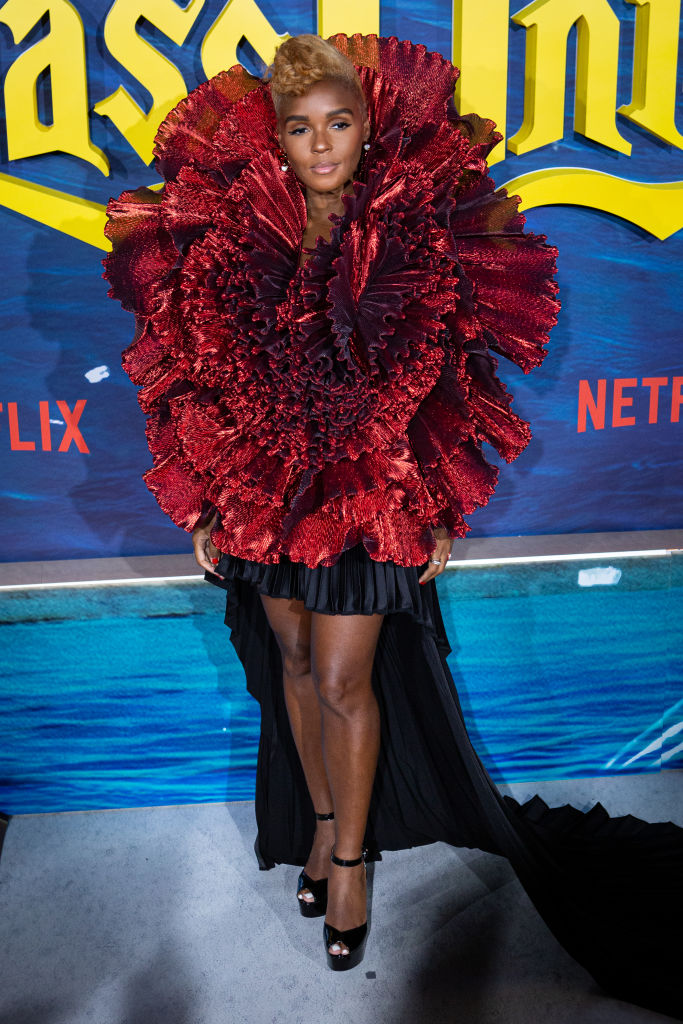  Janelle Monáe attends the Glass Onion Madrid premiere in Robert Wun