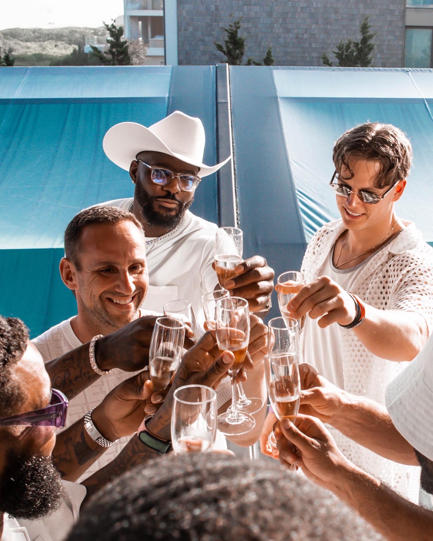 CEO Michael Rubin and Camille Fishel All-White 4th Of July Party In The Hamptons