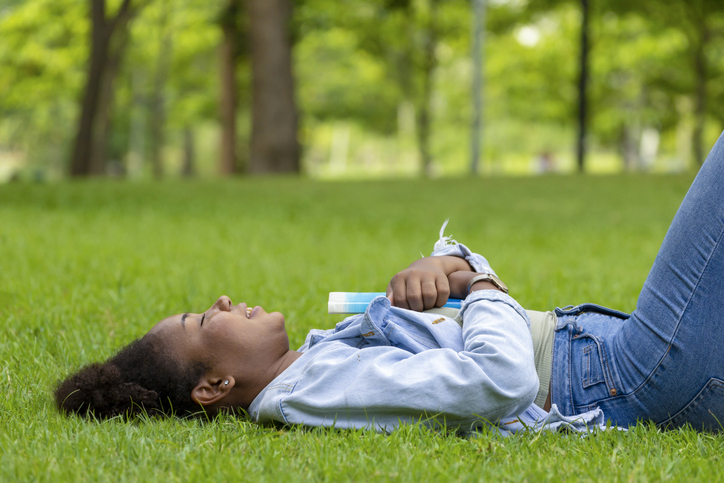 Ground yourself by touching grass