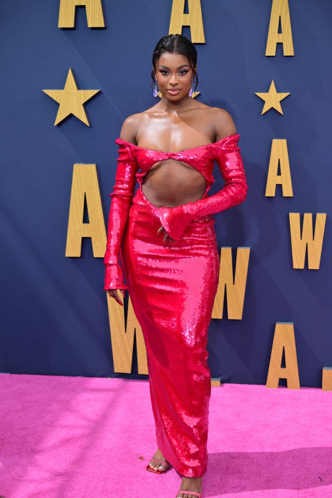 2023 BET Awards - Arrivals coco jones LaQuan Smith dress