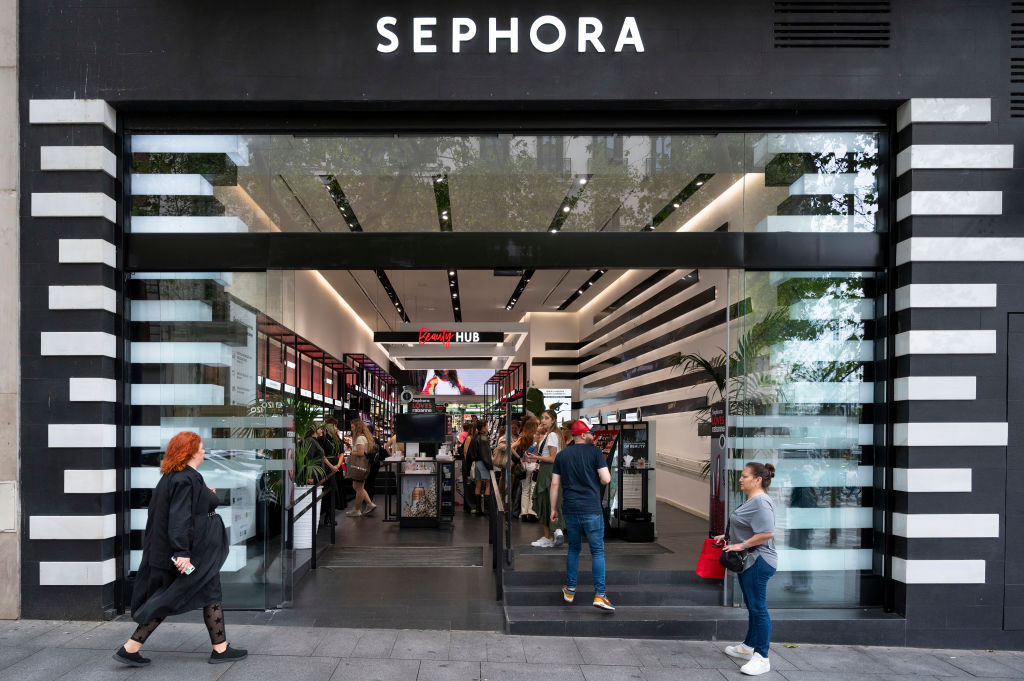 Customers are seen at the French multinational personal care...