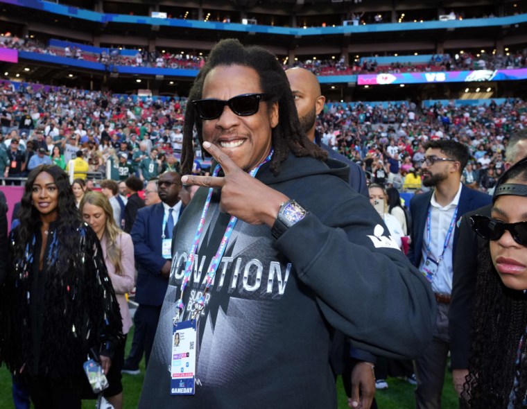 Jay-Z in Rocnation Sweatshirt