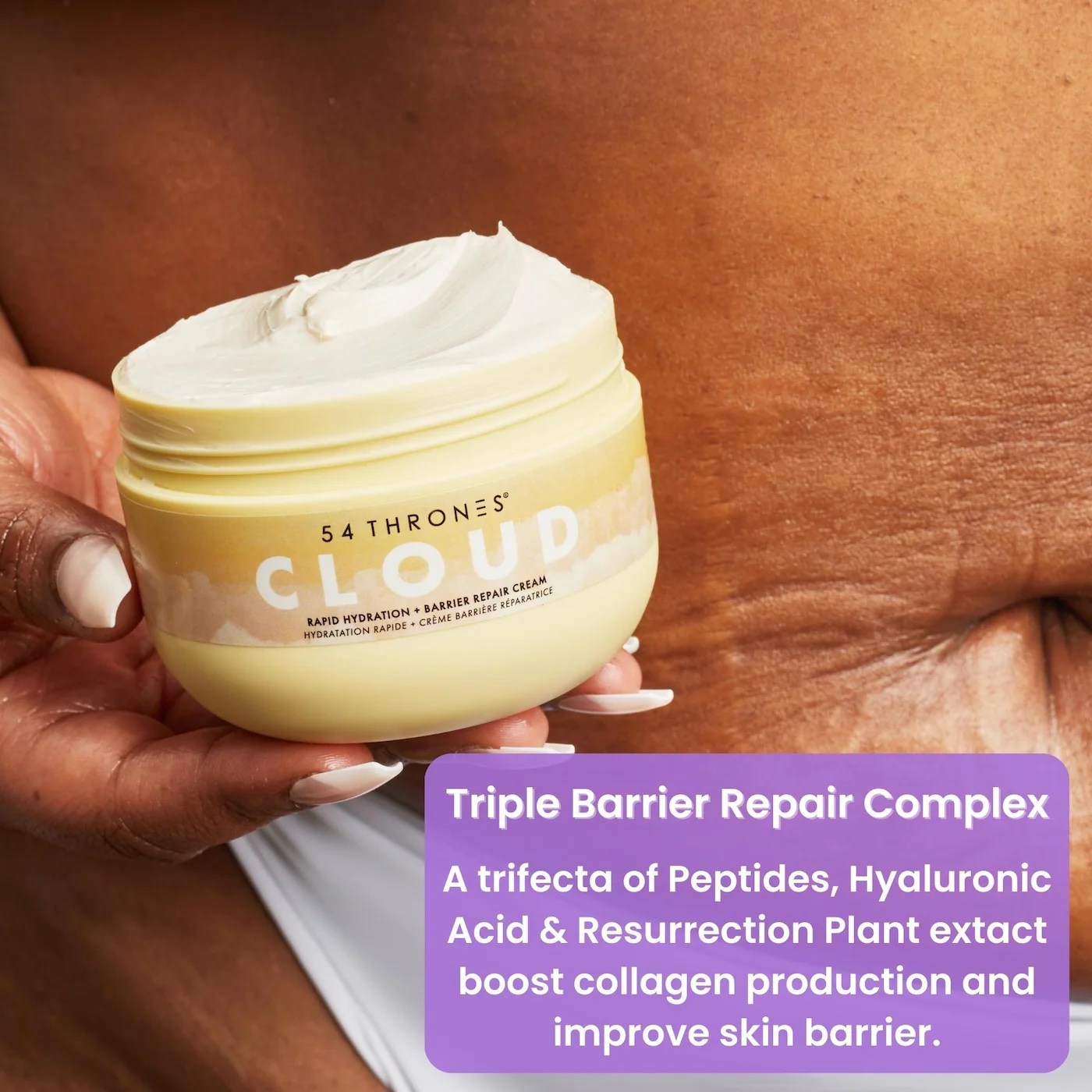 54 Thrones Barrier Repair Cloud Body Cream with Peptides + Hyaluronic Acid